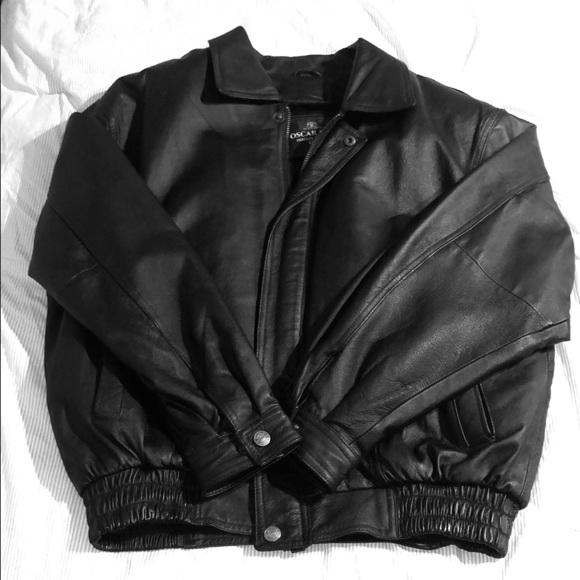 Genuine Black Leather Jacket - Picture 1 of 3